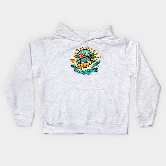 Surf Shop Kids Hoodie by JennyPool